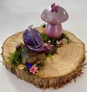 Purple snail & Pink Shroom